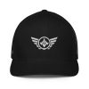 White Embroidered Logo Trucker Hat | Flexfit