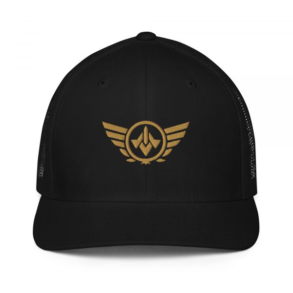 Old Gold Embroidered Logo Trucker Hat | Flexfit