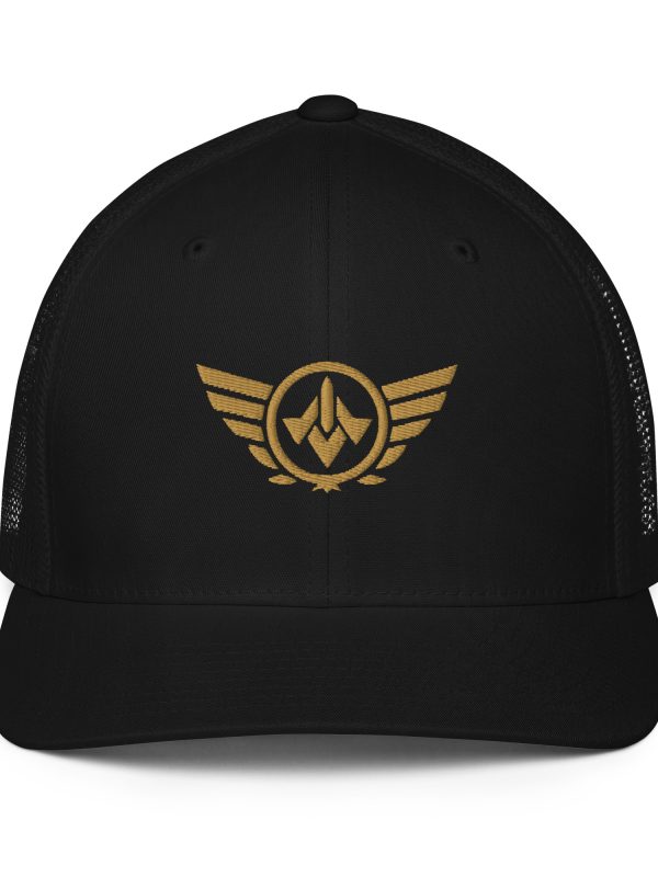 Old Gold Embroidered Logo Trucker Hat | Flexfit