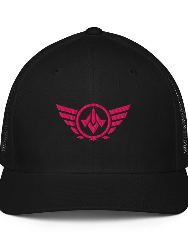 Flamingo Embroidered Logo Trucker Hat | Flexfit