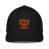 Orange Embroidered Brand Logo Trucker Hat | Flexfit