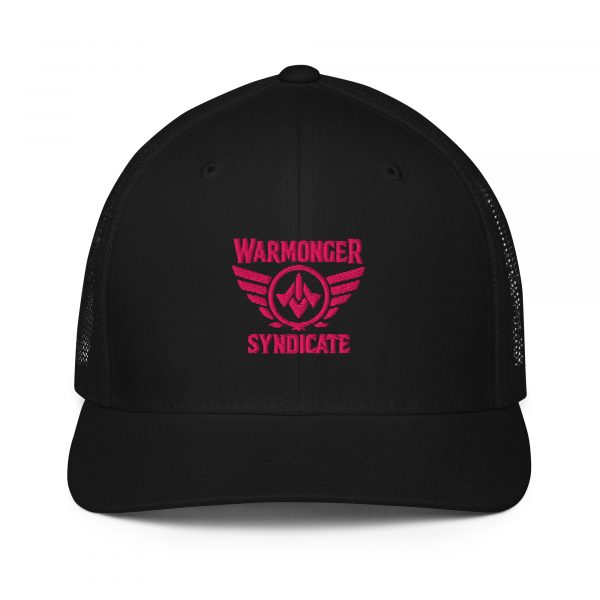Flamingo Embroidered Brand Logo Trucker Hat | Flexfit