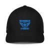 Aqua Embroidered Brand Logo Trucker Hat | Flexfit