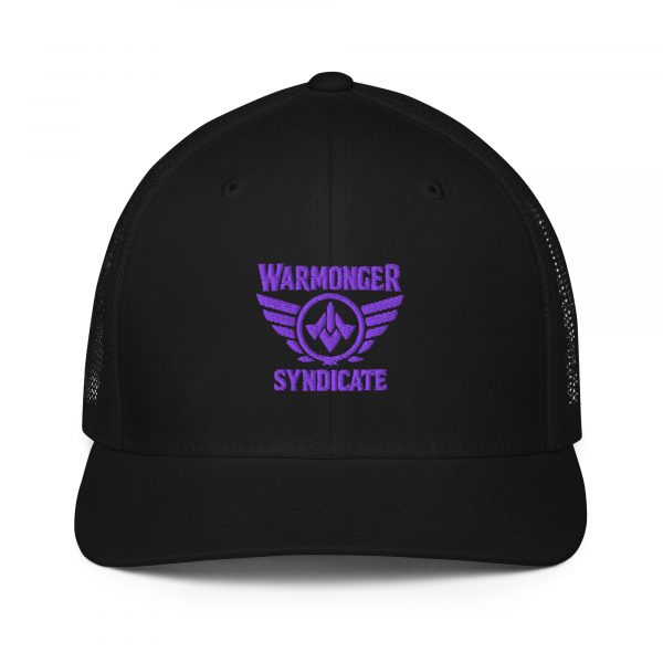 Purple Embroidered Brand Logo Trucker Hat | Flexfit