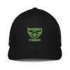 Kiwi Green Embroidered Brand Logo Trucker Hat | Flexfit