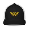 Gold Embroidered Logo Trucker Hat | Flexfit