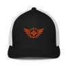 Orange Embroidered Logo Trucker Hat | Flexfit