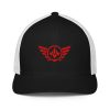 Red Embroidered Logo Trucker Hat | Flexfit