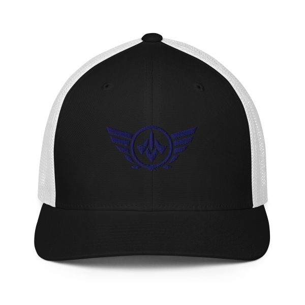 Navy Embroidered Logo Trucker Hat | Flexfit