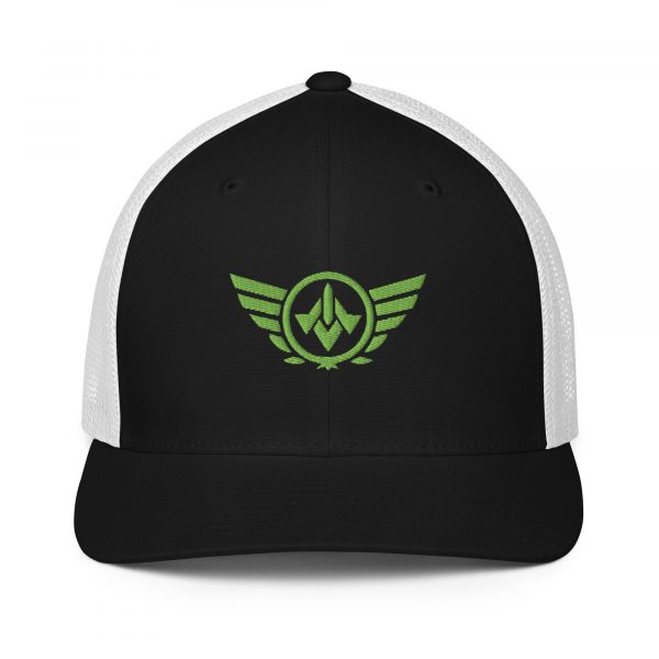 Kiwi Green Embroidered Logo Trucker Hat | Flexfit