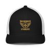 Old Gold Embroidered Brand Logo Trucker Hat | Flexfit