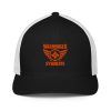 Orange Embroidered Brand Logo Trucker Hat | Flexfit