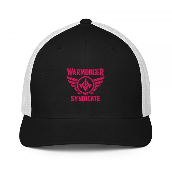 Flamingo Embroidered Brand Logo Trucker Hat | Flexfit