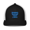 Aqua Embroidered Brand Logo Trucker Hat | Flexfit