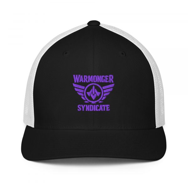 Purple Embroidered Brand Logo Trucker Hat | Flexfit