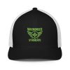 Kiwi Green Embroidered Brand Logo Trucker Hat | Flexfit