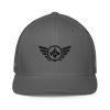 Black Embroidered Logo Trucker Hat | Flexfit