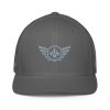 Grey Embroidered Logo Trucker Hat | Flexfit