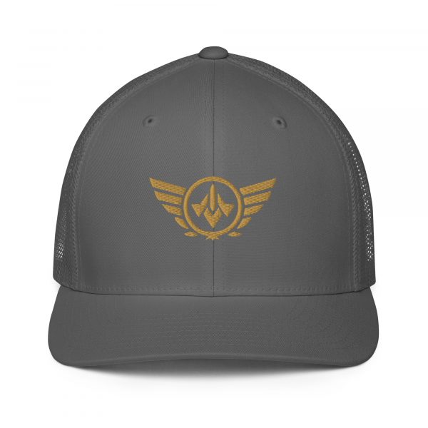 Old Gold Embroidered Logo Trucker Hat | Flexfit