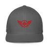 Red Embroidered Logo Trucker Hat | Flexfit