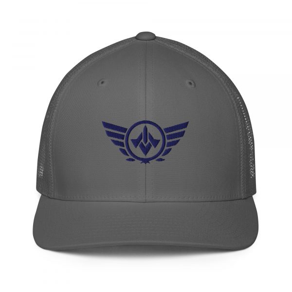 Navy Embroidered Logo Trucker Hat | Flexfit