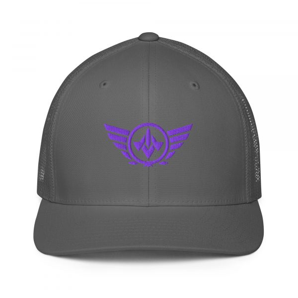 Purple Embroidered Logo Trucker Hat | Flexfit