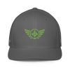 Kiwi Green Embroidered Logo Trucker Hat | Flexfit