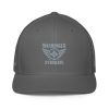 Grey Embroidered Brand Logo Trucker Hat | Flexfit