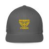 Gold Embroidered Brand Logo Trucker Hat | Flexfit