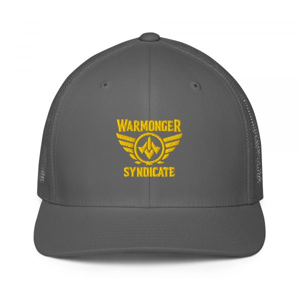 Gold Embroidered Brand Logo Trucker Hat | Flexfit