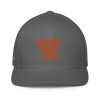 Orange Embroidered Brand Logo Trucker Hat | Flexfit