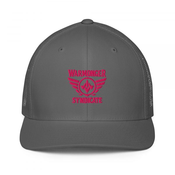 Flamingo Embroidered Brand Logo Trucker Hat | Flexfit