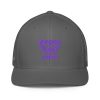 Purple Embroidered Brand Logo Trucker Hat | Flexfit