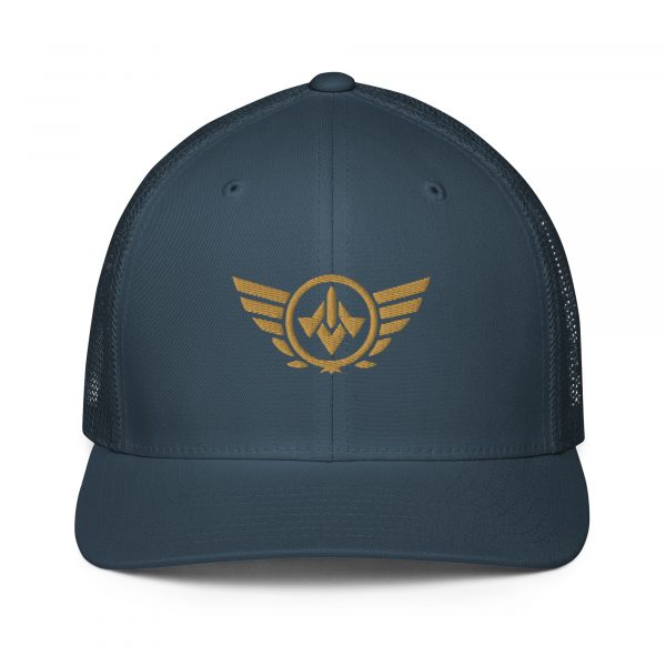 Old Gold Embroidered Logo Trucker Hat | Flexfit