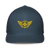 Gold Embroidered Logo Trucker Hat | Flexfit