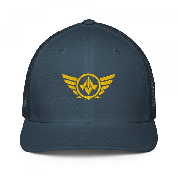 Gold Embroidered Logo Trucker Hat | Flexfit