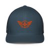 Orange Embroidered Logo Trucker Hat | Flexfit