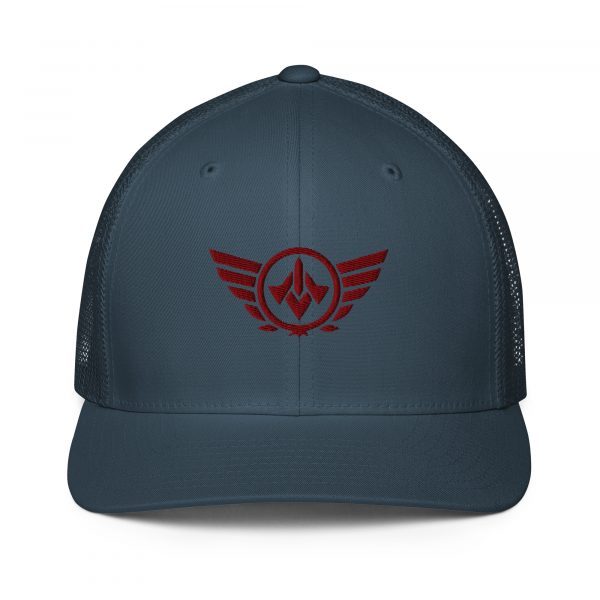 Maroon Embroidered Logo Trucker Hat | Flexfit