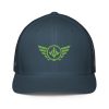 Kiwi Green Embroidered Logo Trucker Hat | Flexfit