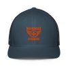 Orange Embroidered Brand Logo Trucker Hat | Flexfit