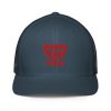 Red Embroidered Brand Logo Trucker Hat | Flexfit