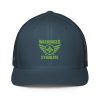 Kiwi Green Embroidered Brand Logo Trucker Hat | Flexfit