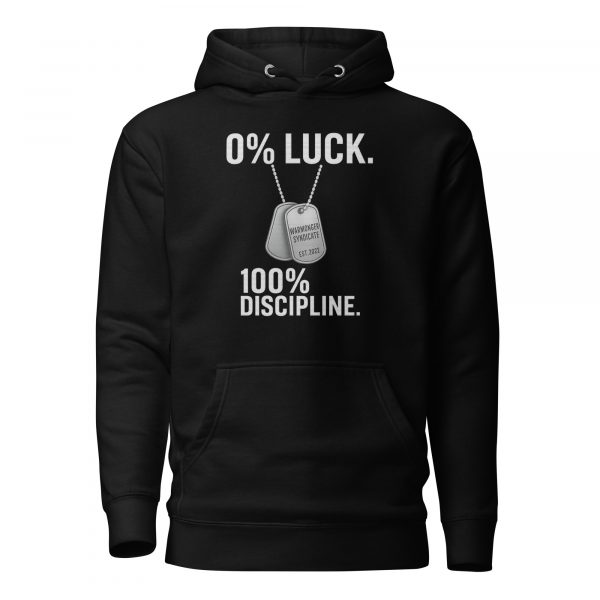 cotton-heritage-m2580-i-unisex-premium-pullover-hoodie-black-front-68b775cb81848.jpg 0% Luck 100% Discipline Hoodie | Premium | S-XL