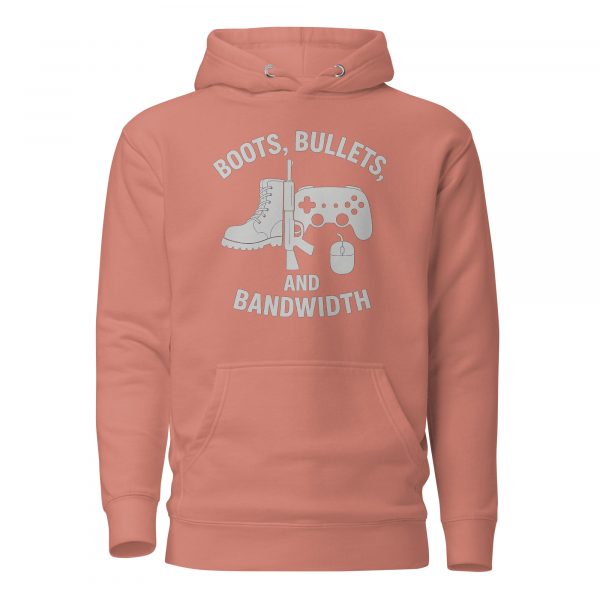 cotton-heritage-m2580-i-unisex-premium-pullover-hoodie-dusty-rose-front-68c32e7151bd1.jpg Boots, Bullets, and Bandwidth Hoodie | Premium | 2-3X