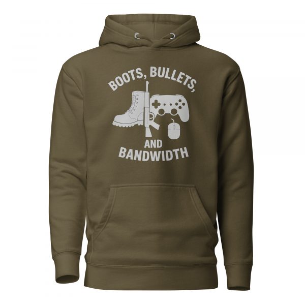 Boots, Bullets, and Bandwidth Hoodie | Premium | S-XL