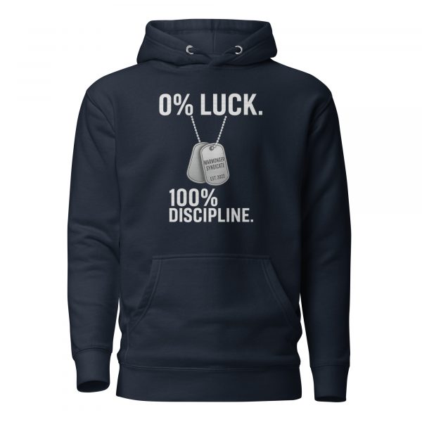 cotton-heritage-m2580-i-unisex-premium-pullover-hoodie-navy-blazer-front-68b775cb83311.jpg 0% Luck 100% Discipline Hoodie | Premium | S-XL