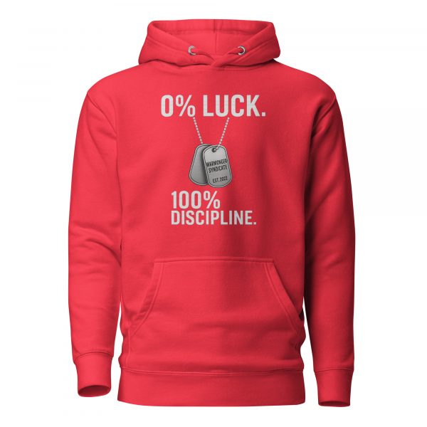 cotton-heritage-m2580-i-unisex-premium-pullover-hoodie-team-red-front-68b775cba39de.jpg 0% Luck 100% Discipline Hoodie | Premium | S-XL