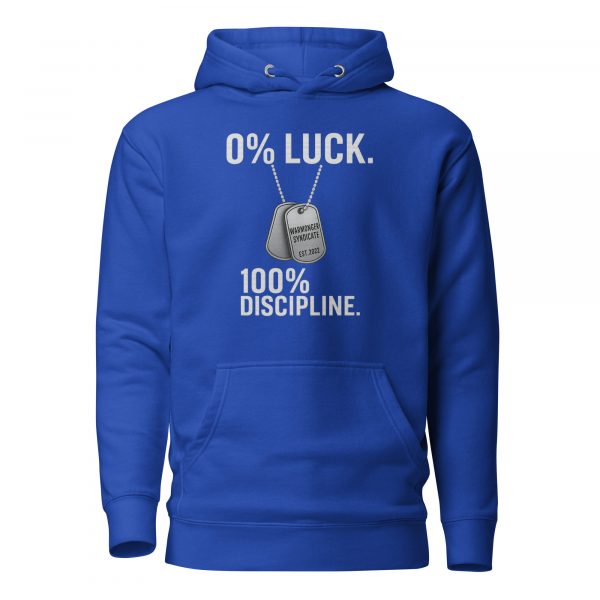 cotton-heritage-m2580-i-unisex-premium-pullover-hoodie-team-royal-front-68b775cb8e7d1.jpg 0% Luck 100% Discipline Hoodie | Premium | S-XL