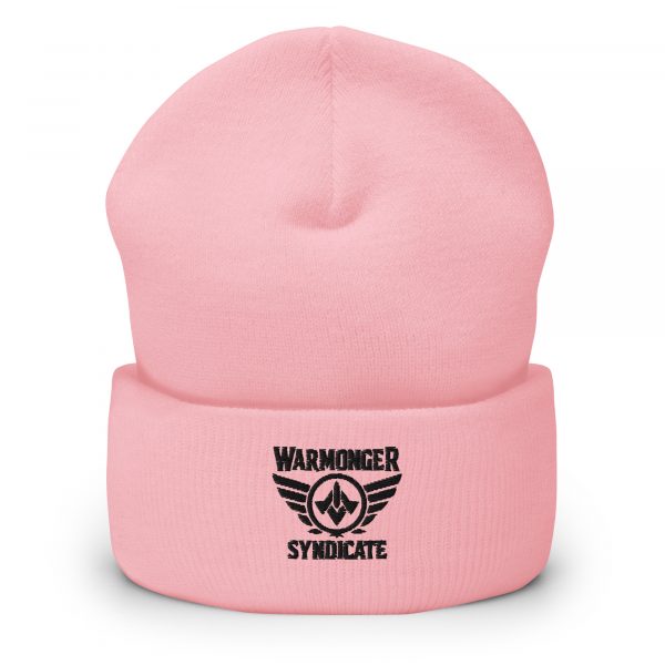 Black Embroidered Brand Logo Beanie | Dense Knit