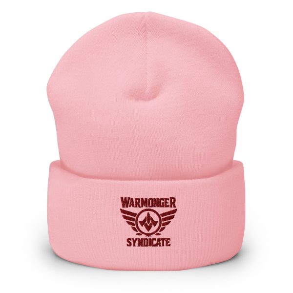 Maroon Embroidered Brand Logo Beanie | Dense Knit